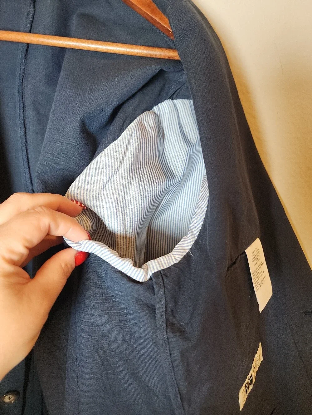 J. Crew Ludlow Baird Mcnutt Unstructured Suit Jacket Blazer Linen Blend Blue 40S